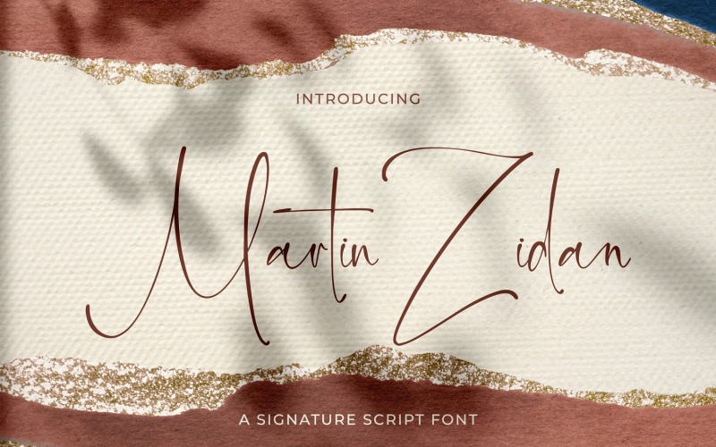 马丁·齐丹-签名脚本字体