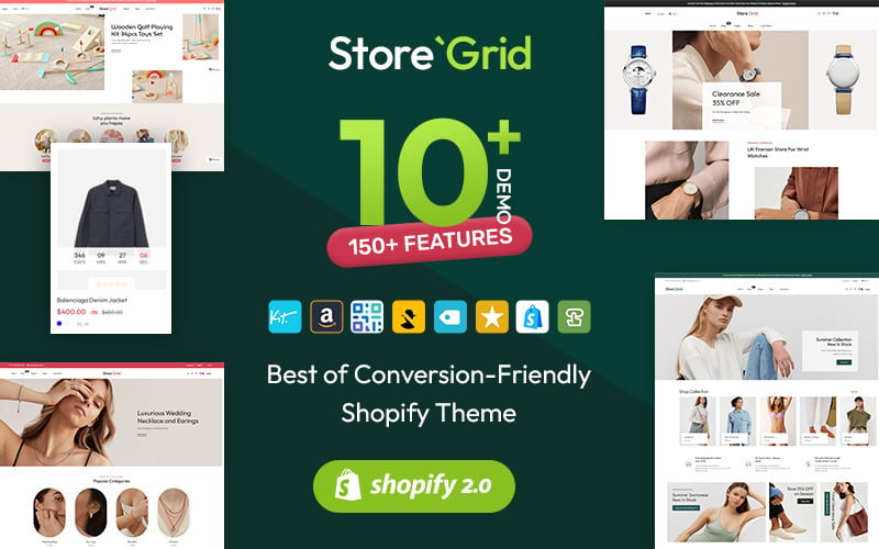 StoreGrid -时尚 & 配件高级Shopify 2.0多用途主题