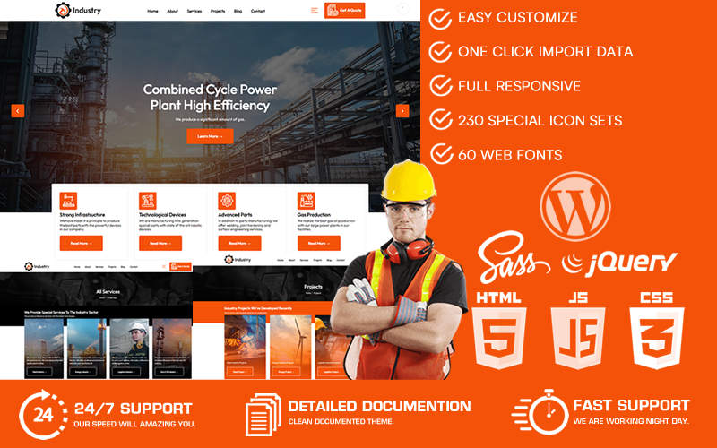 Industrie - Fabrik- und Industrie-WordPress-Theme