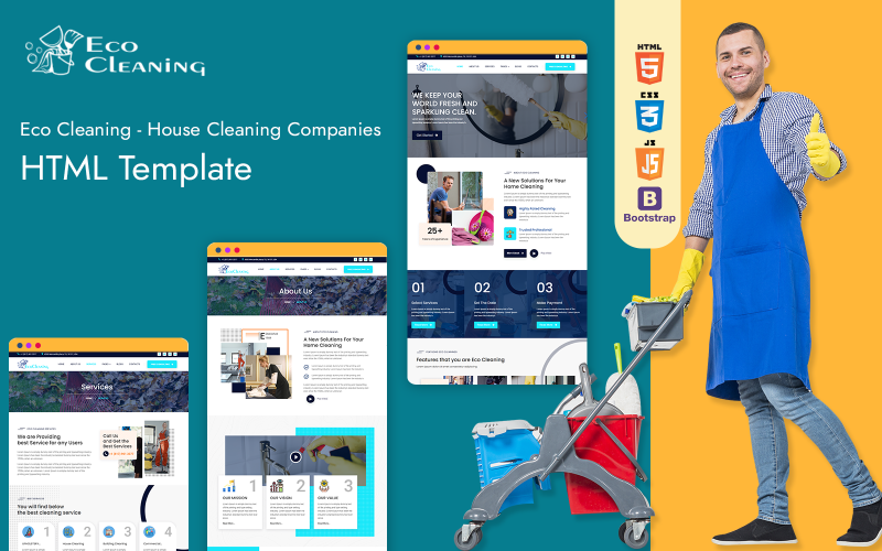 Eko Temizlik - Ev Temizlik Şirketleri HTML Şablonu