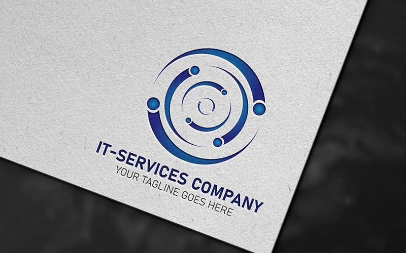 Création de logo d'entreprise de services informatiques professionnels - Identité de marque