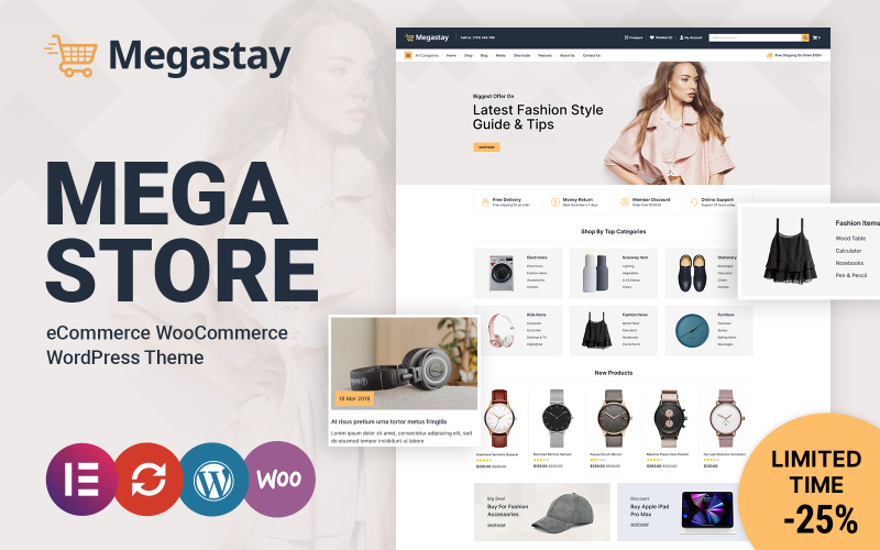 MegaStay -多用途的大型商店WooCommerce主题