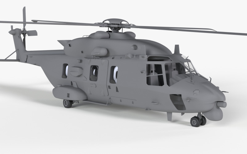 Model 3D helikoptera wojskowego NH90