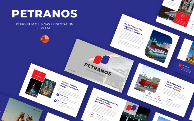 Petranos - PowerPoint-sjabloon voor aardolie en gas