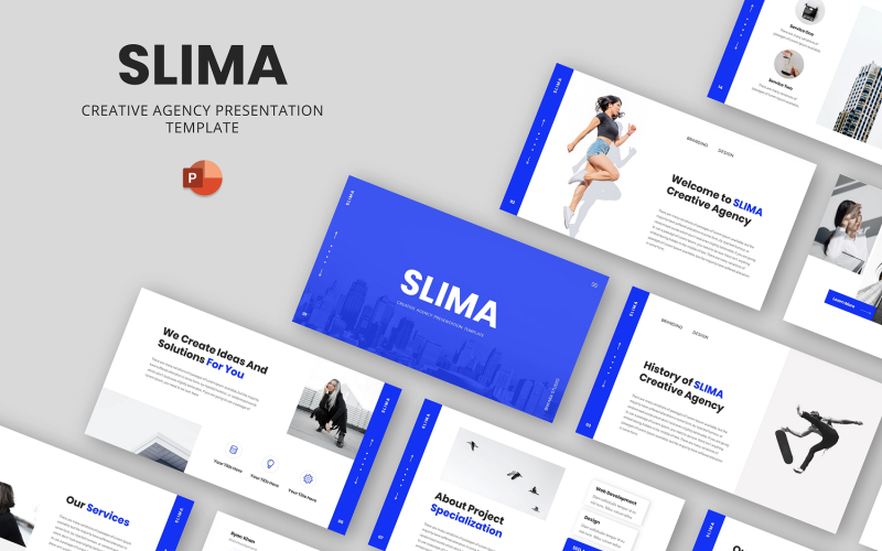 SLIMA - Шаблон Powerpoint для творчого агентства