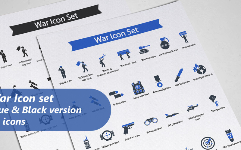 War Glyph Icon Set Template 288905 TemplateMonster