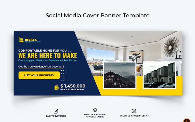 Immobilien Facebook Cover Banner Design-18