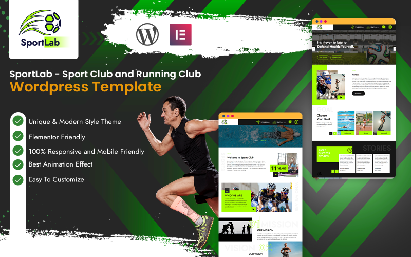 SportLab - Wordpress运动俱乐部和跑步俱乐部模板