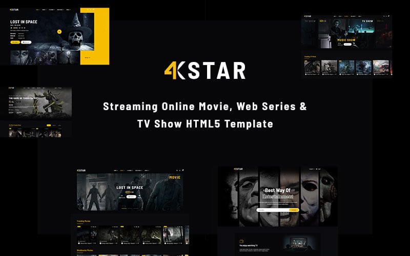 4K明星娱乐HTML5模板