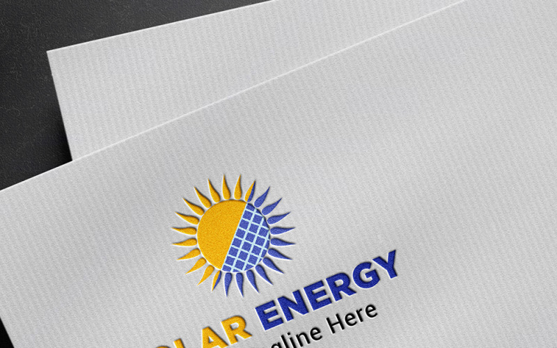 Modèle de logo d'entreprise solaire professionnel