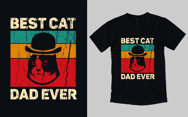 最好的猫爸爸父亲节礼物t恤