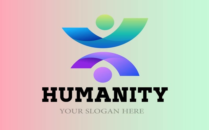 Modèles d'entreprise de logo d'humanité