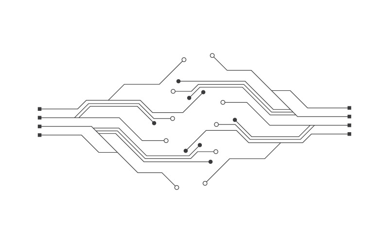 Circuit vector illustration design 8