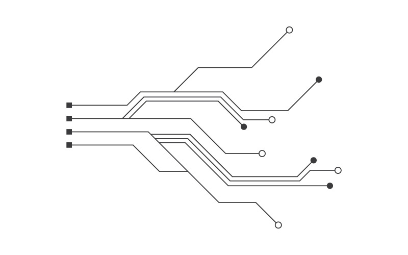 Diseño de ilustración vectorial de circuito 3