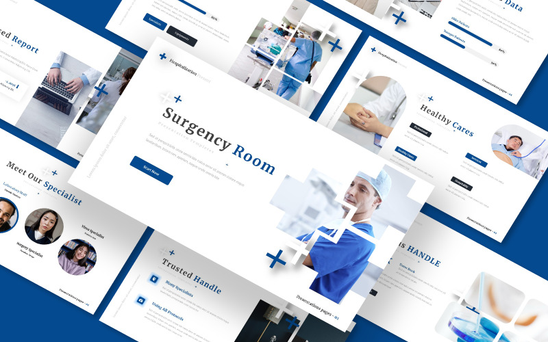 Plantilla de diapositivas de Google para presentación de sala de cirugía