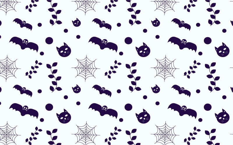 Halloween Seamless Pattern Vector Design