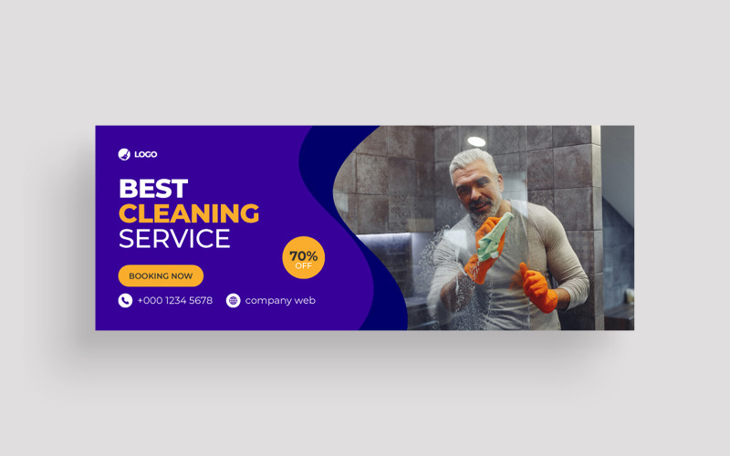 Capa do Facebook do serviço de limpeza