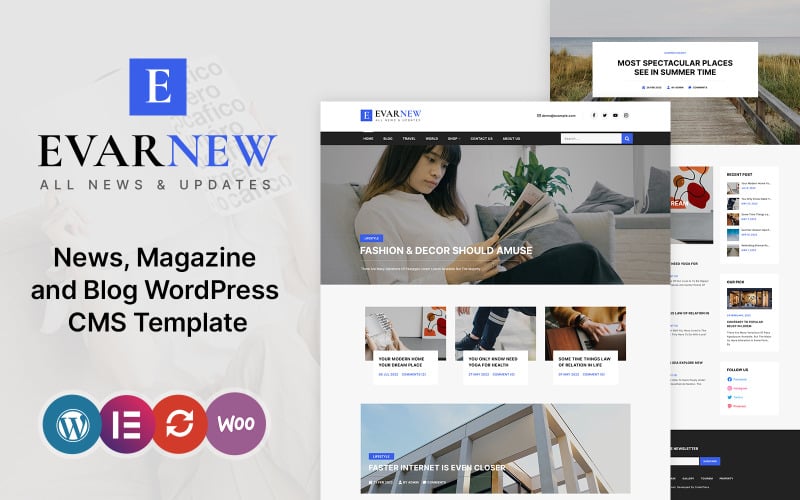 EvarNew - Motyw WordPress magazynu z wiadomościami