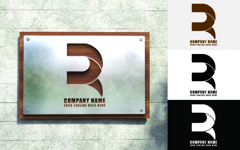 Nieuwe architectuur en technologie R Letter Logo Design-merkidentiteit