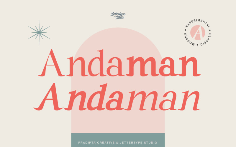 Андаманский экспериментальный шрифт с засечками