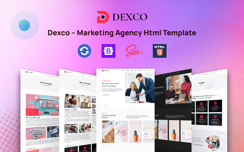 Plantilla Html de la agencia de marketing de Dexco