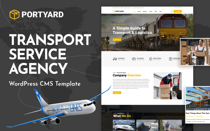 PortYard - Tema WordPress de Logística e Transporte