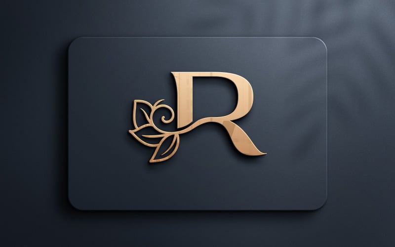 设计美容标志字母组合R