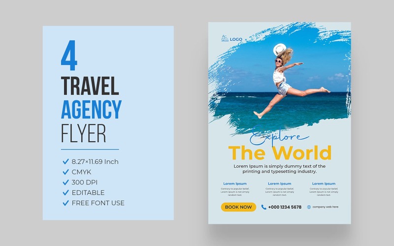 Paquete de plantillas de carteles de agencias de viajes