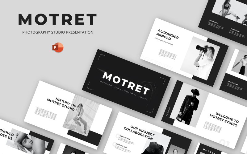 Motret -摄影工作室的Powerpoint模型