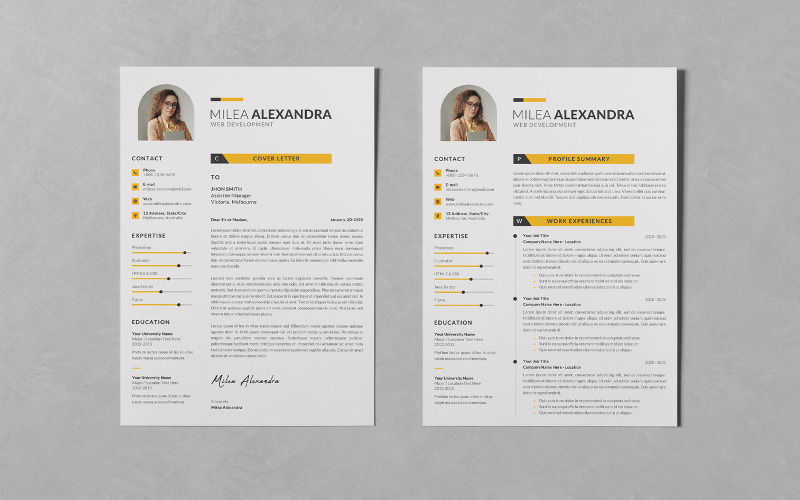 Modèles de conception de CV/CV PSD Vol 115