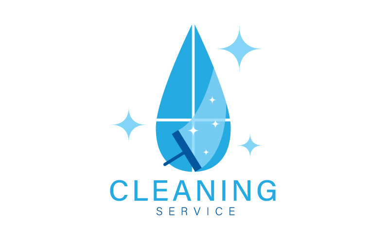 modello di logo per la pulizia della finestra - logo per la pulizia