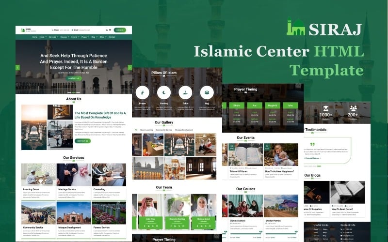 伊斯兰中心HTML5网站模板