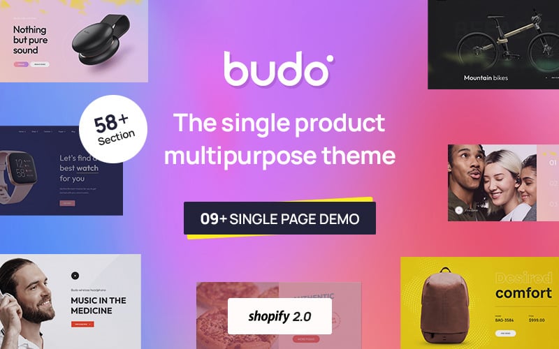 Budo: el mejor tema de Shopify para comercio electrónico multipropósito de un solo producto