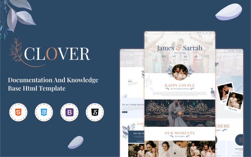 Clover - Duyarlı Düğün HTML Şablonu