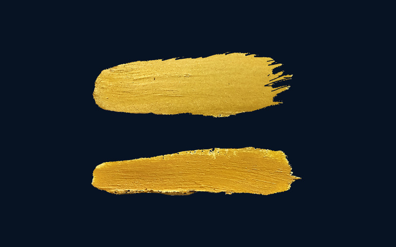 Handgemaakte gouden penseelstreek