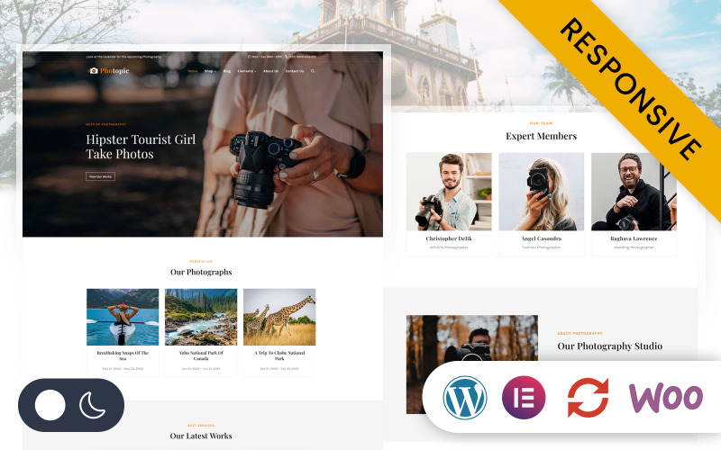 Photopic - Фотостудия Elementor WordPress Адаптивная тема