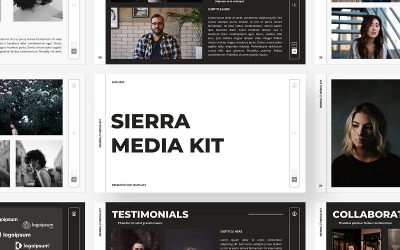 Sierra - Media Kit PowerPoint-mall