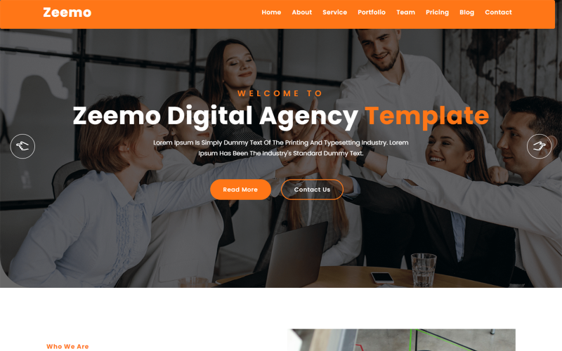 Zeemo Digital Agency HTML5 Landing Page Template