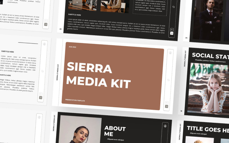 Šablona Sierra – Media Kit Google Slides