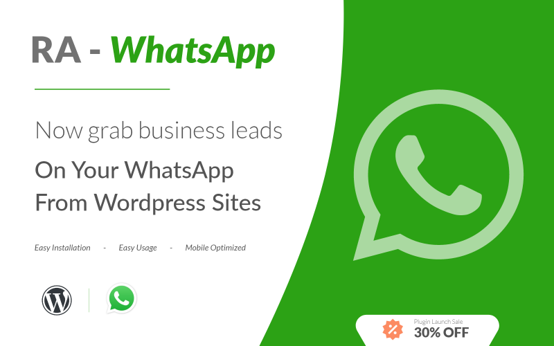 RA Whatsapp - 适用于您的 Wordpress 的简单 CTA
