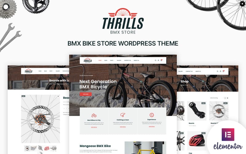 Thrills - Cykel- och cykelaffär WordPress-tema