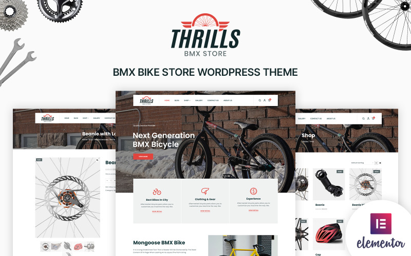 Thrills - Motyw WordPress do sklepu z rowerami i rowerami