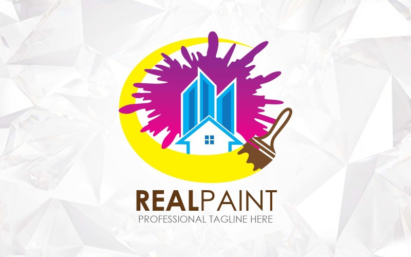 Diseño de logotipo de pintura inmobiliaria - Identidad de marca