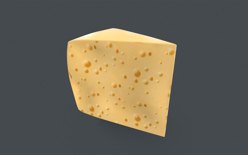 Cheese 3D High Poly Model