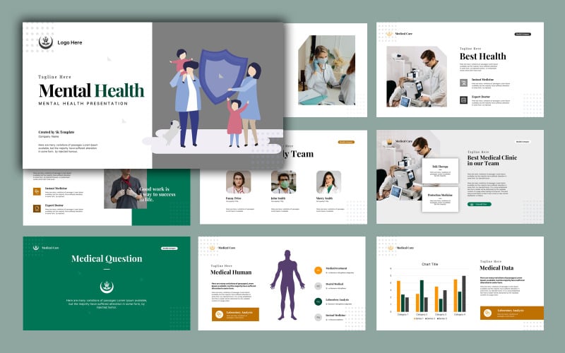 健康保险PowerPoint模板