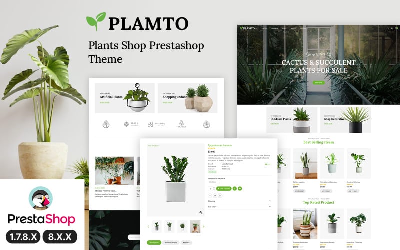 花园、花卉和植物的pramto - PrestaShop主题