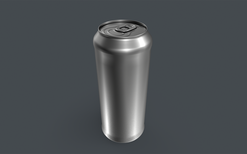 3D低聚饮料罐模型