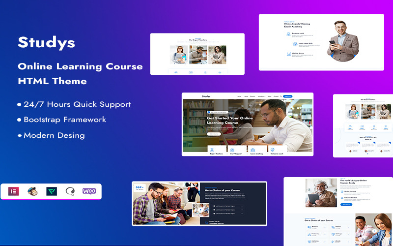 Studien – Website-Vorlage für Online-Lernkurse