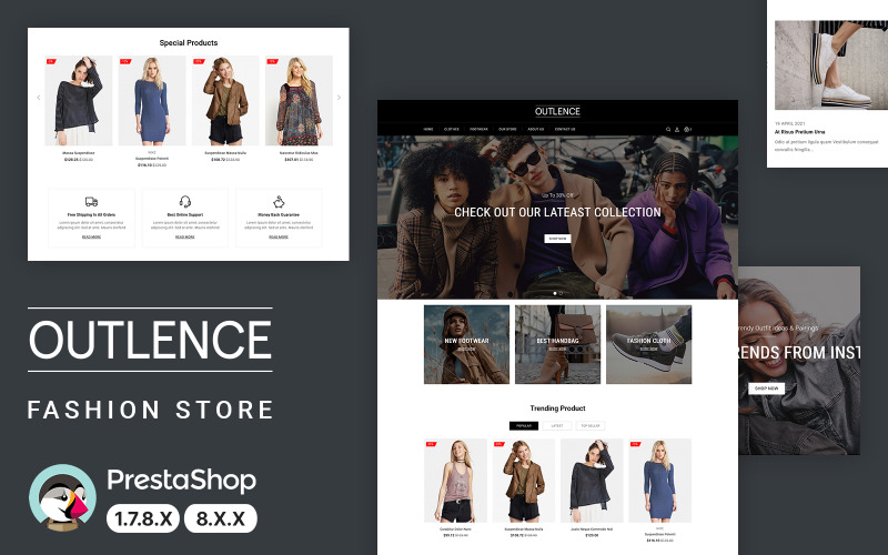 OutLence - Fantastisches PrestaShop-Design für Mode und Accessoires