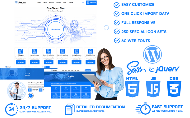 Artura - It Solutions & Business Service Kreativt WordPress-tema